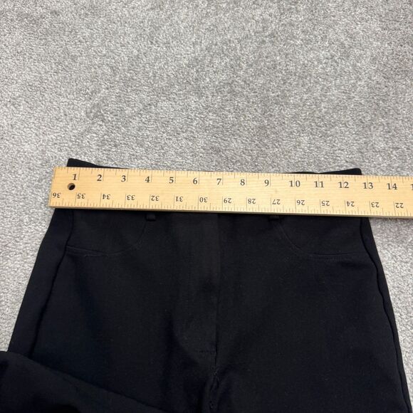 Zara High Rise Slim Fit Ankle Trouser Pants Womens Medium Black Classic 26x25.5 - Picture 6 of 13